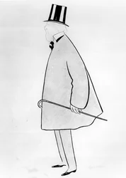 Karikatur von Jacques Doucet, ca. 1910-29 (Tinte auf Papier)